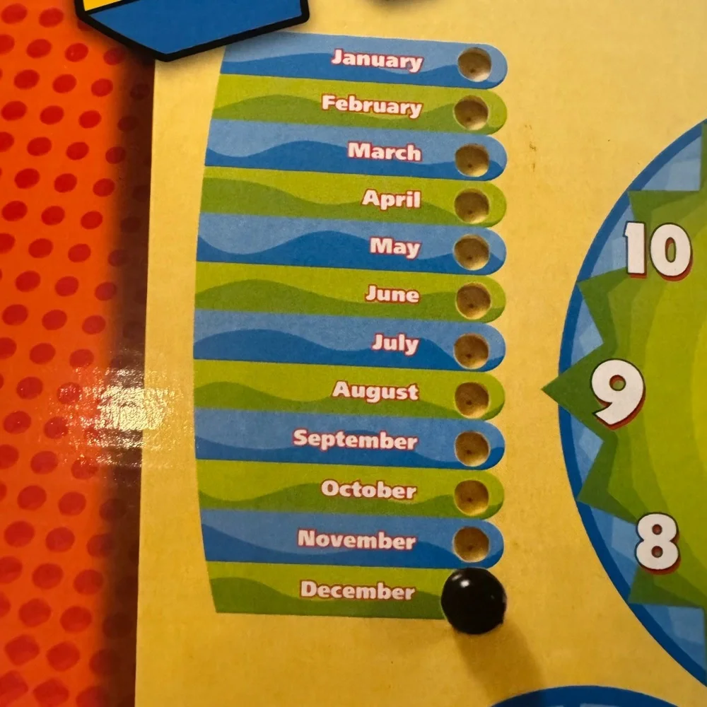 SimplyFun Tibbar's Everyday Big Board Wooden Educational Calendar & Clock NIB